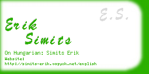erik simits business card